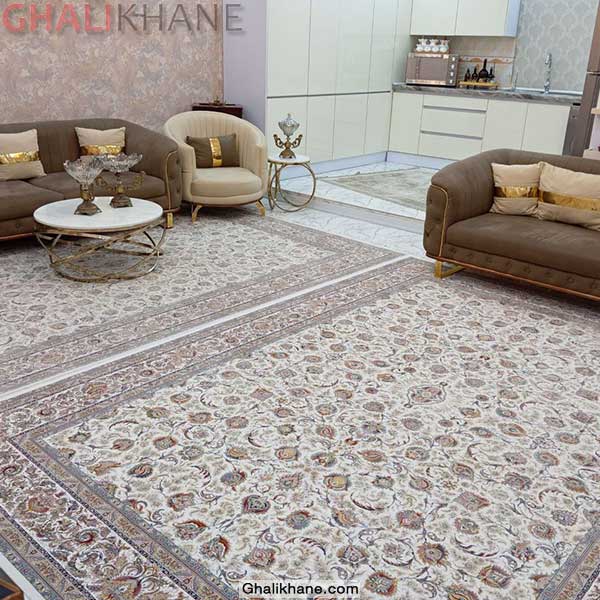 فرش زمرد مشهد طرح افشان 1500 شانه