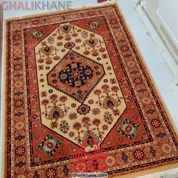 گلیم فرش ستاره کویر یزد طرح گبه و سنتی کدSH-B005-5001