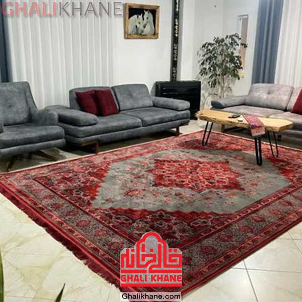 گلیم فرش هریس دودی لاکی 