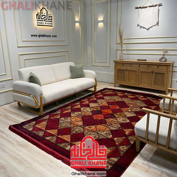 طرح چهل تکه لاکی فرش هیوا