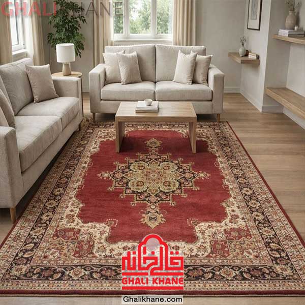 فرش زمرد مشهد کد 38120 لاکی