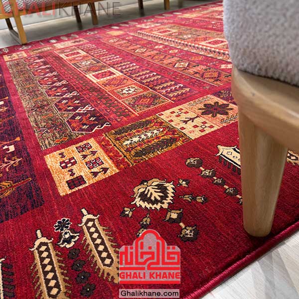 مدل درختی رنگ لاکی فرش هیوا