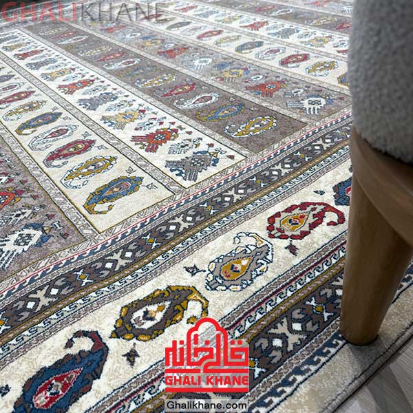 مدل طره فرش هیوا زمینه موکا