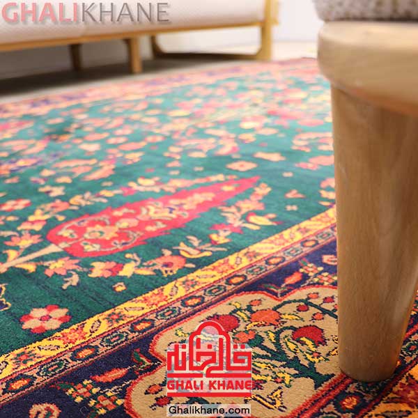  فرش هیوا کلکسیون سبز کد 1524 مناسب آشپزخانه