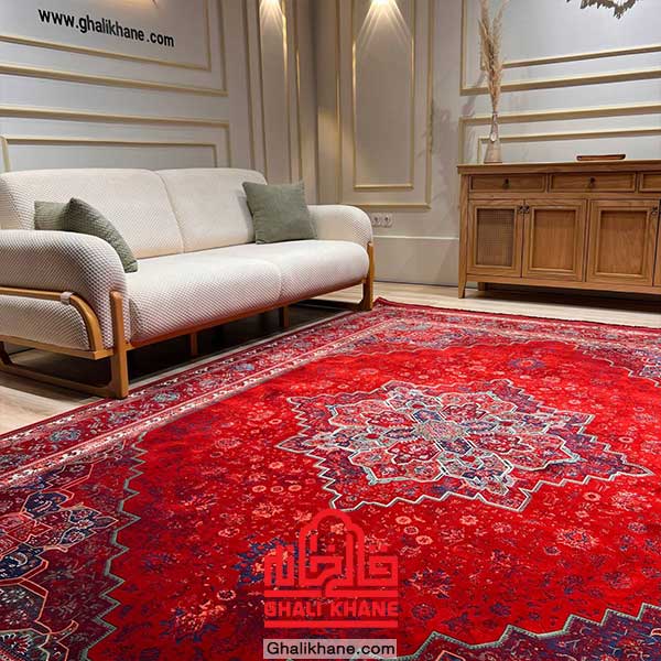 فرش آوانگارد طرح هریس لاکی سبز