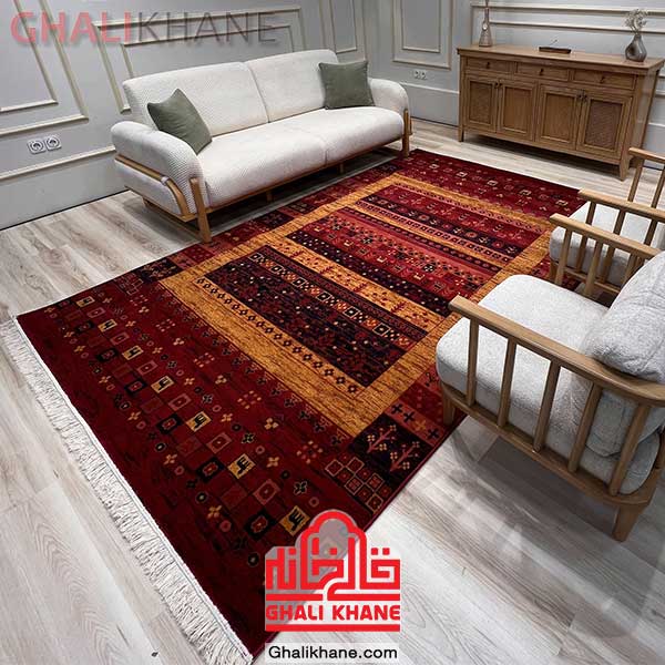 گلیم فرش قرمز
