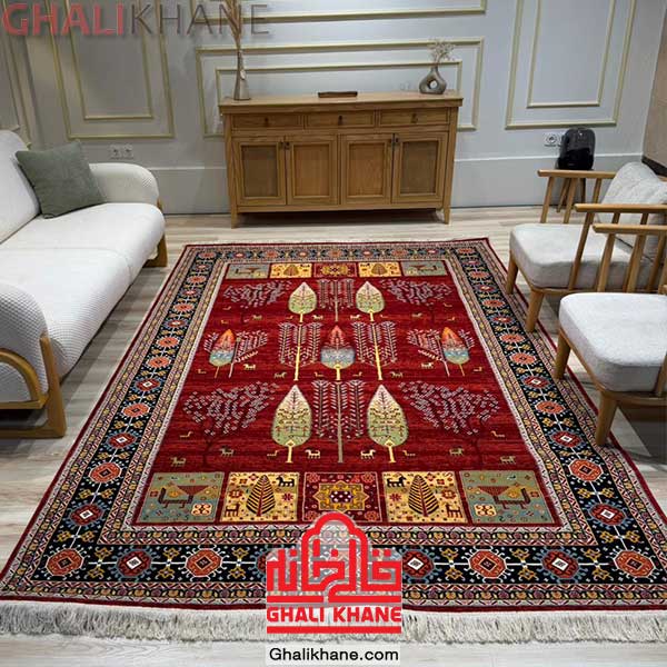 فرش کویر یزد طرح درخت زندگی
