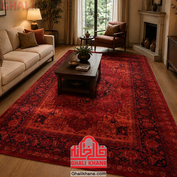 فرش هیوا طرح هریس کف ساده