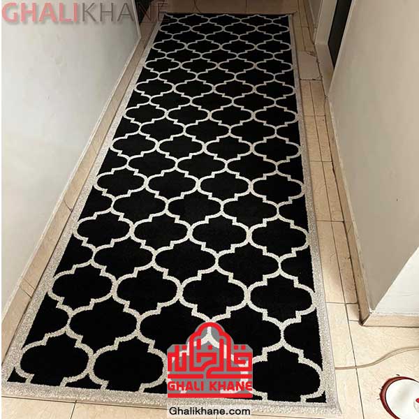گلیم فرش ساوین کد 4045 مشکی