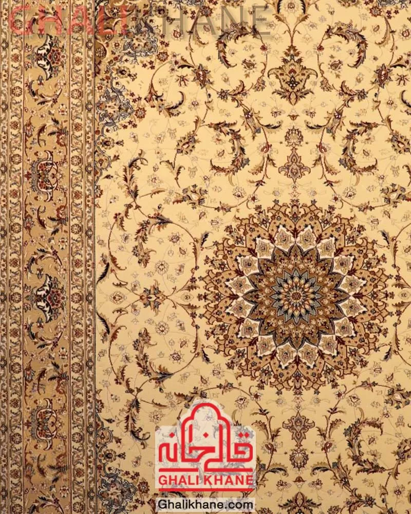خرید آنلاین  فرش ستاره کویر یزد کلکسیون شاه عباسی  500 شانه کد XI-X042-1401
