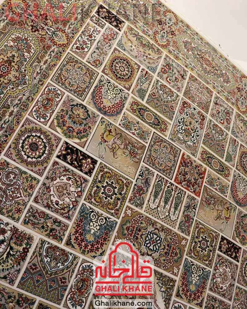 فرش ستاره کویر یزد کلکسیون شهریار 700 شانه کد QI-Q044-1000 به قیمت عمده