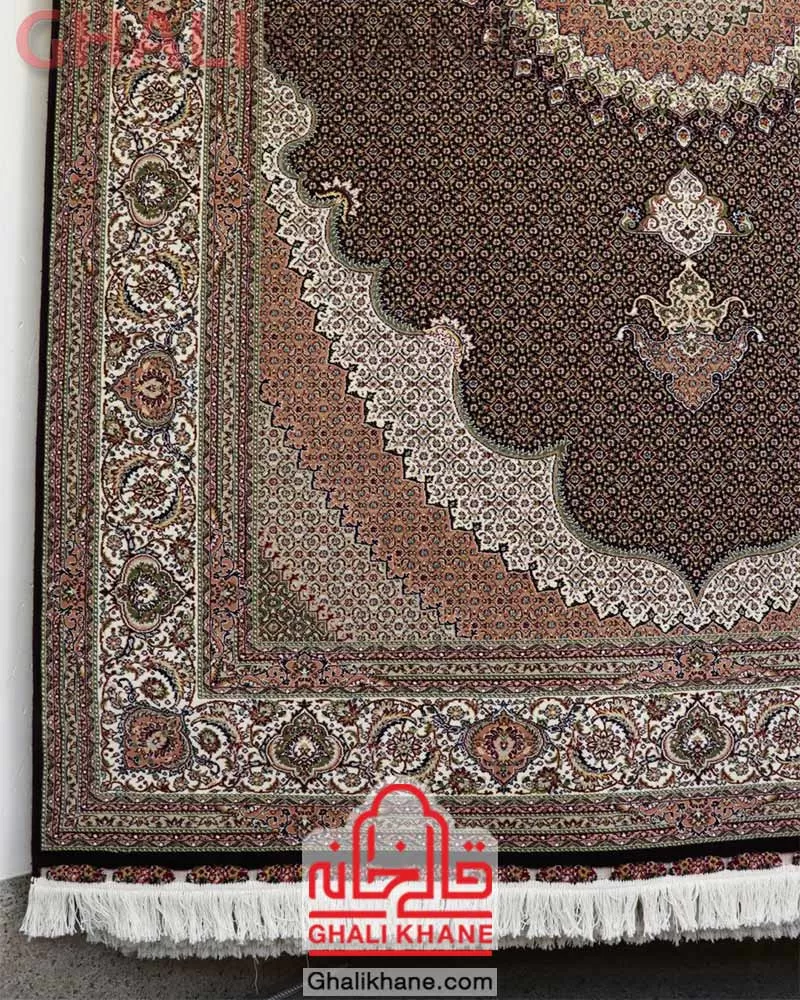 قالیخانه -  فرش ستاره کویر یزد کلکسیون شهباز 700 شانه کد 1290-QN-A002 ریزماهی