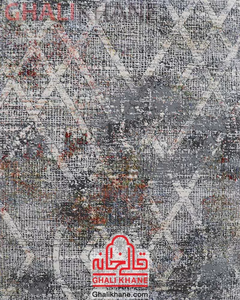 فرش مدرن وینتیج طوسی کد 1556