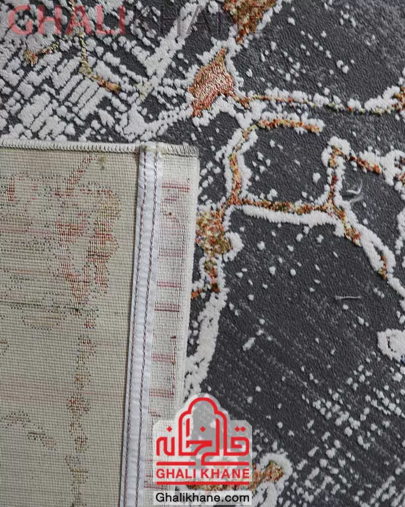فرش ماشینی طرح مولتیانت کد 1573 زمینه طوسی