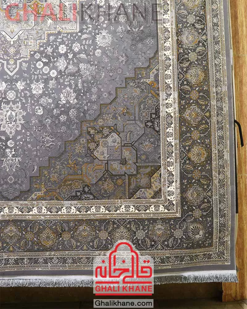 ارسال سریع فرش تهران 1200 شانه طرح هریس طلاکوب طوسی