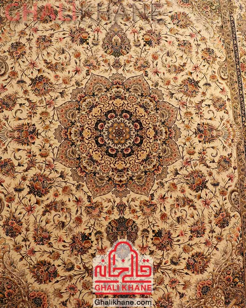 فرش ستاره کویر یزد کلکسیون عالی قاپو 1000 شانه کد HA-051-3003
