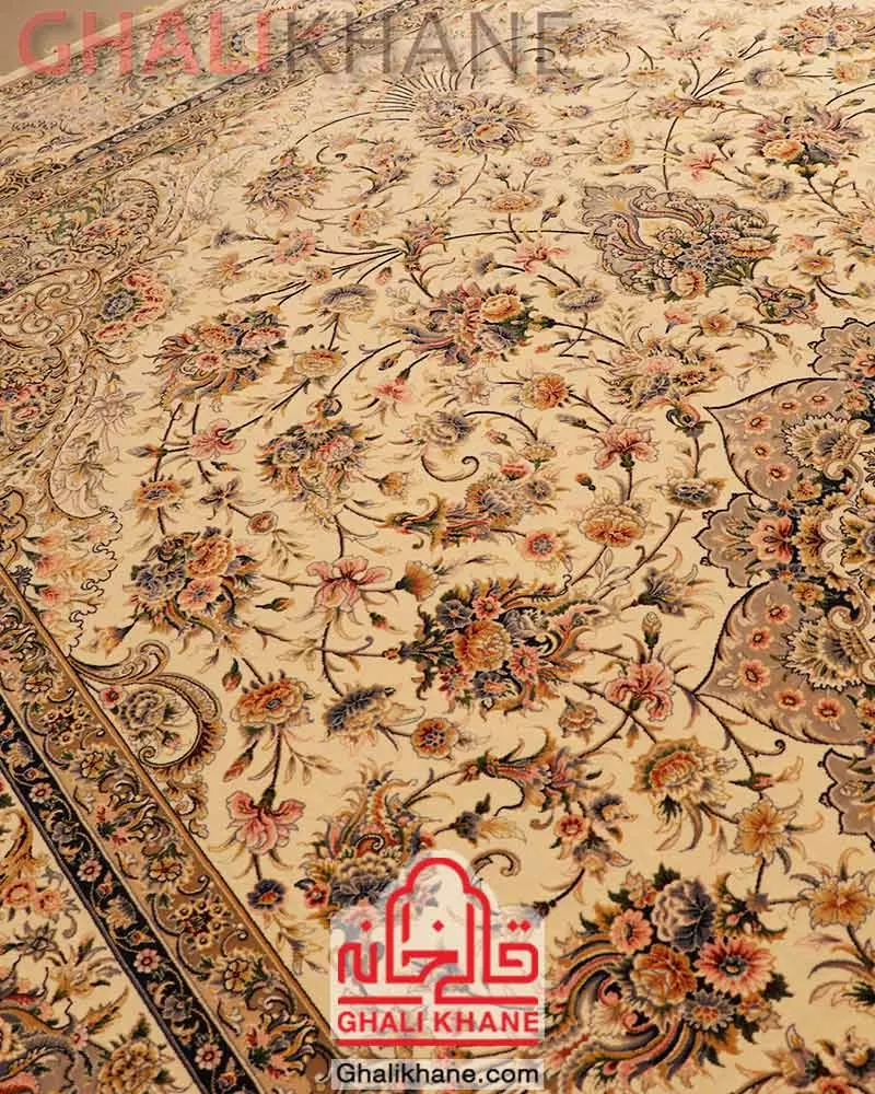 فرش ستاره کویر یزد کلکسیون عالی قاپو 1000 شانه کد HA-051-3003