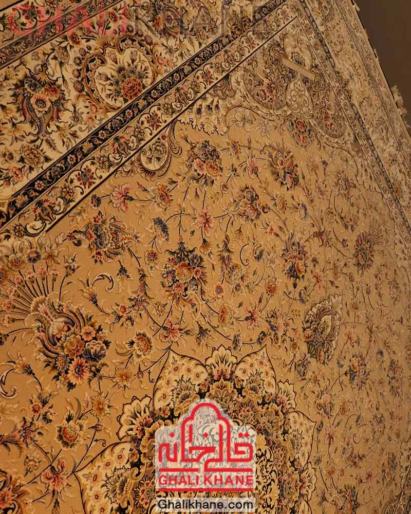 فرش ستاره کویر یزد کلکسیون عالی قاپو 1000 شانه کد HA-051-3012
