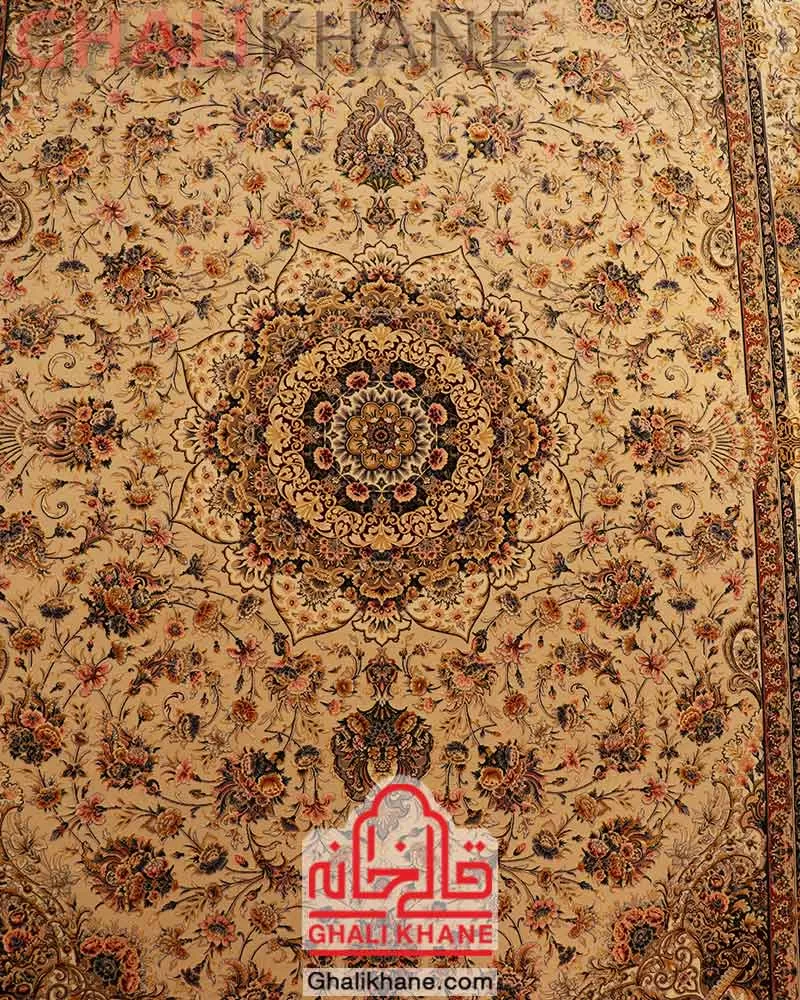 فرش ستاره کویر یزد کلکسیون عالی قاپو 1000 شانه کد HA-051-3020