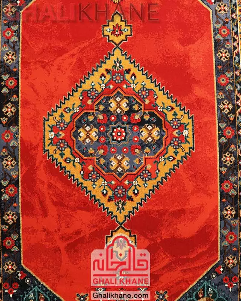 فرش ستاره کویر یزد کلکسیون شاهسون کد SH-B005-9043 لاکی