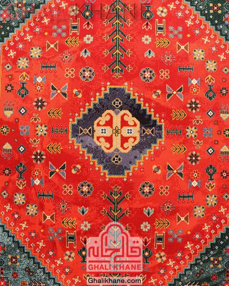فرش ستاره کویر یزد  کد SH-B008-9046 لاکی