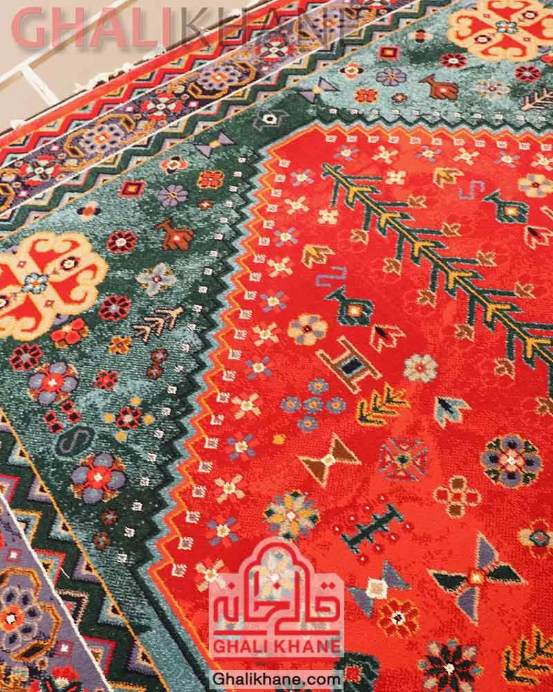 فرش ستاره کویر یزد کلکسیون شاهسون 320 شانه کد SH-B008-9046