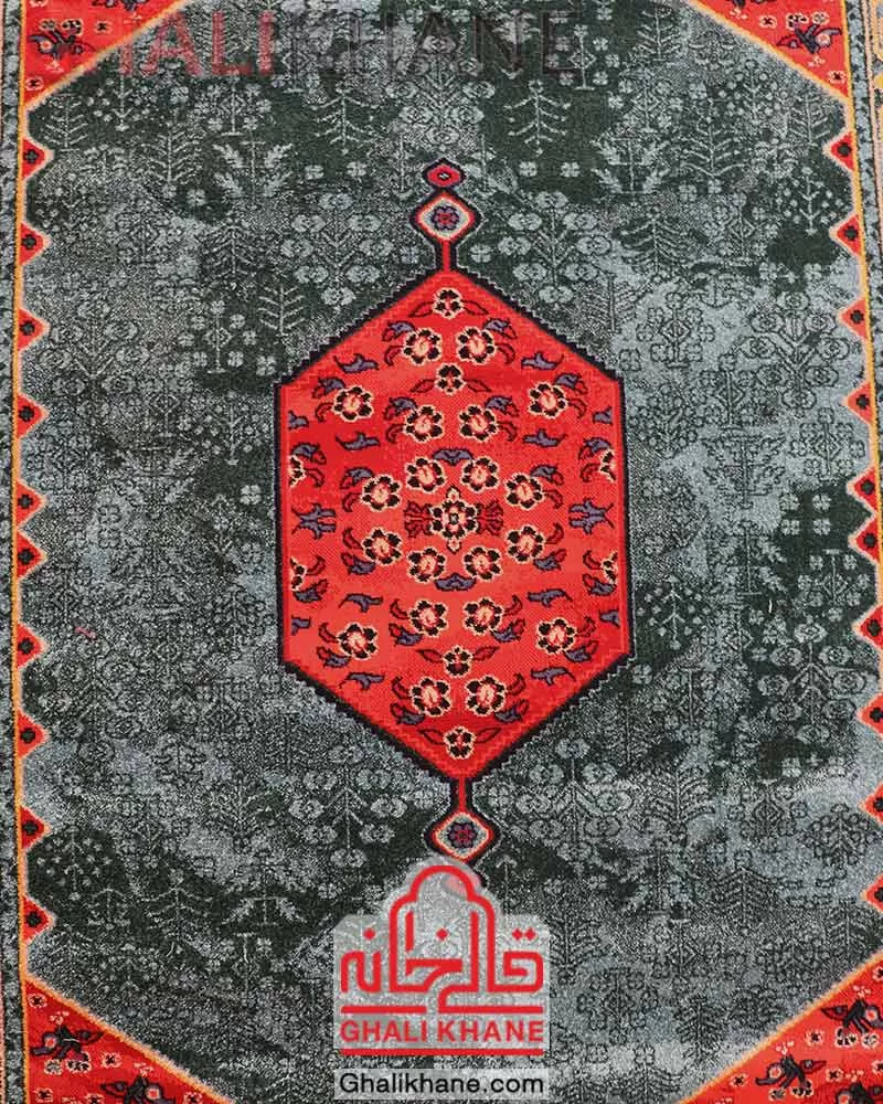 فرش ستاره کویر یزد  کد SH-B057-9033 سرمه ای