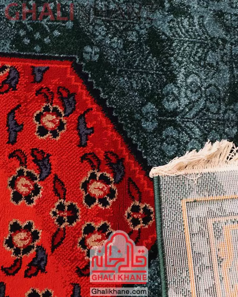 فرش ستاره کویر یزد  کد SH-B057-9033 سرمه ای