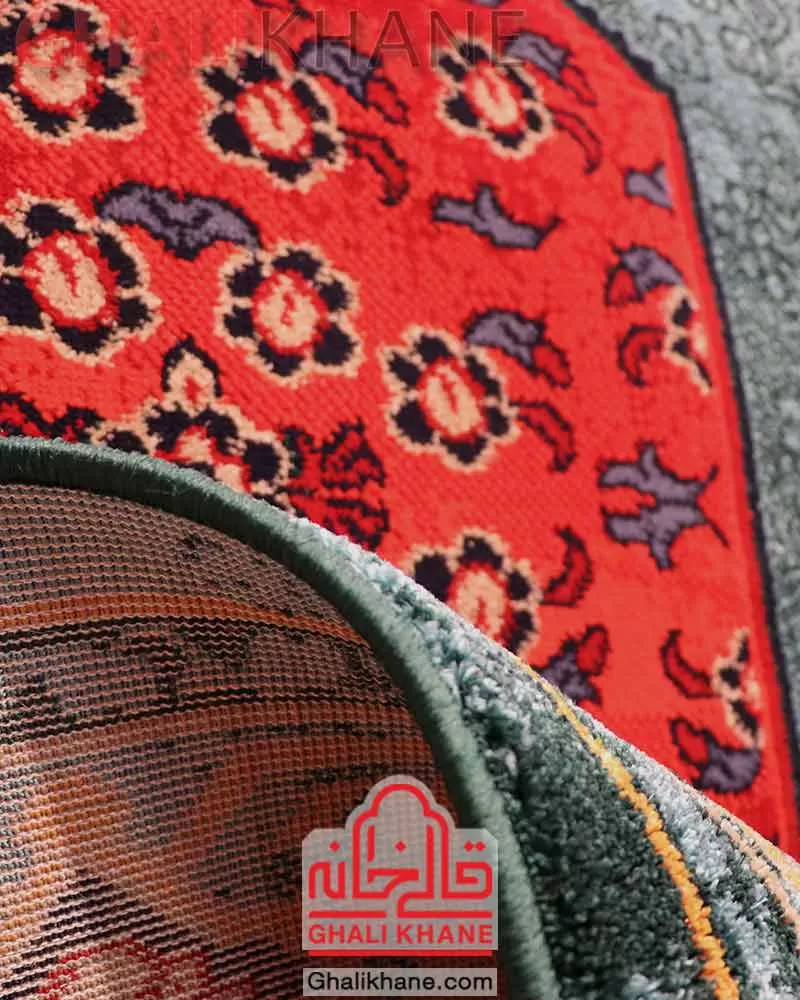 فرش ستاره کویر یزد  کد SH-B057-9033 سرمه ای