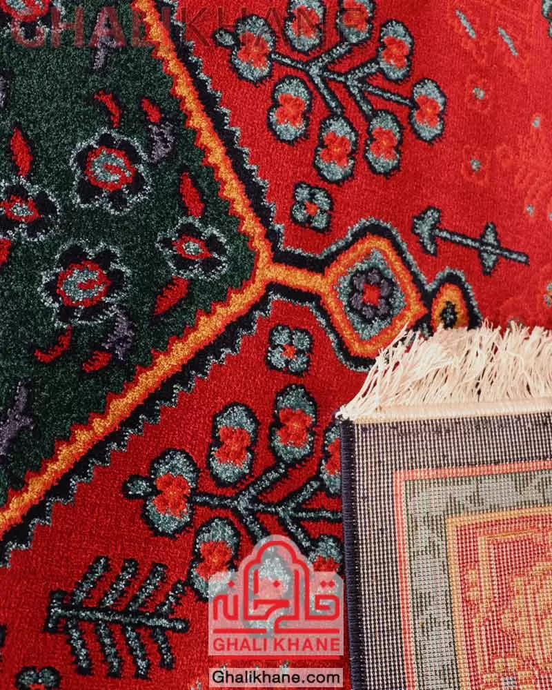 فرش ستاره کویر یزد کد SH-B057-9055 لاکی