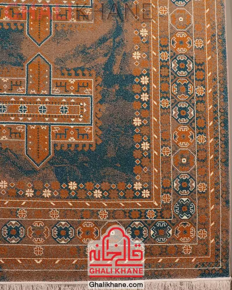 فرش ستاره کویر یزد کد SH-B101-9013 سرمه ای