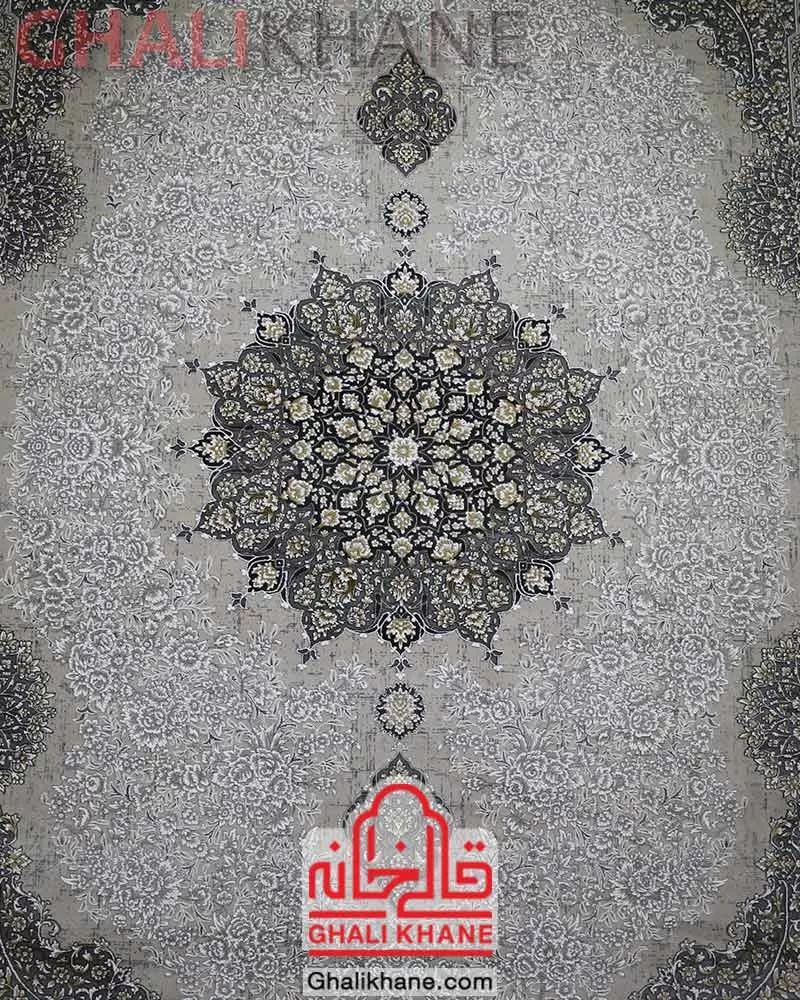 فرش زمرد مشهد 700 شانه کد 30010 سیلور