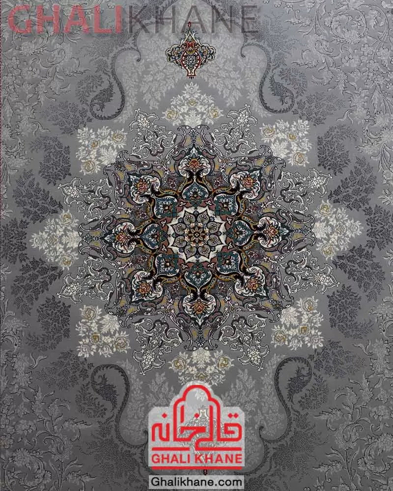 فرش ماشینی مشهد 700 شانه کد 722598 طوسی