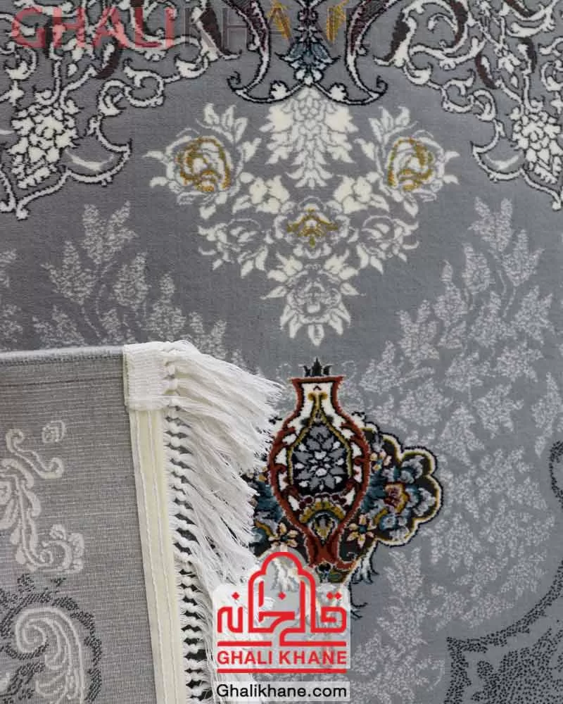 فرش ماشینی مشهد 700 شانه کد 722598 طوسی