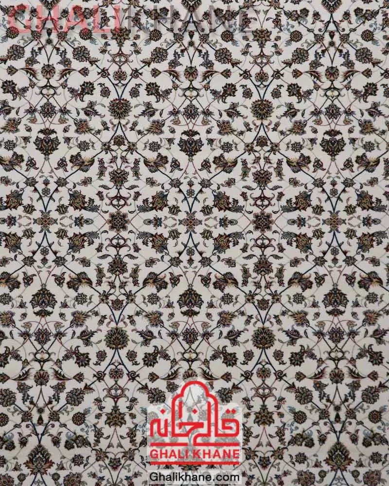 فرش مشهد 700 شانه کد 722002 کرم