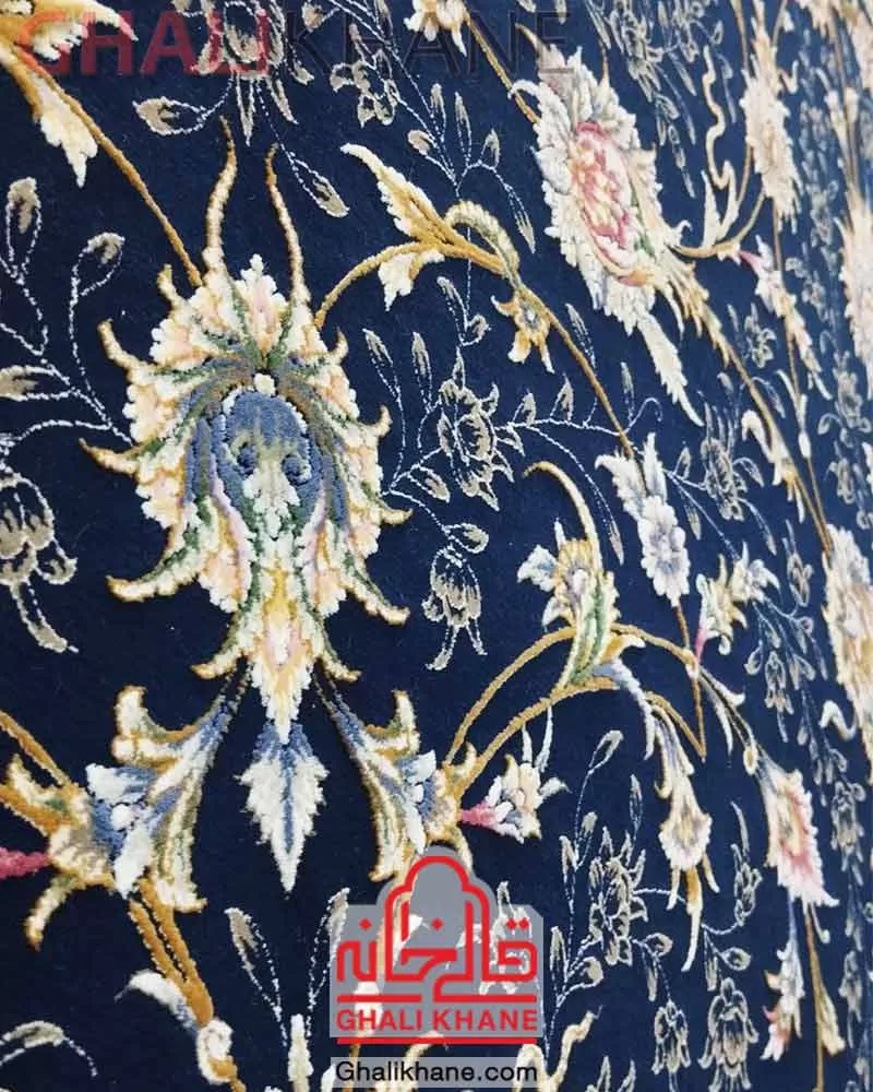 فرش مشهد کد 814004 سرمه‌ای