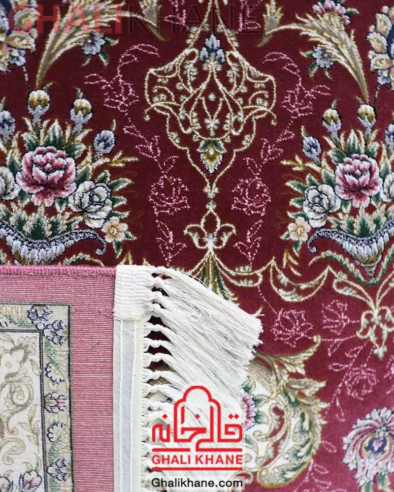 فرش ماشینی مشهد 1500 شانه کد 814003 ارغوانی