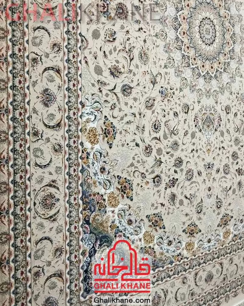فرش مشهد 1500 شانه کد 814007 موشی