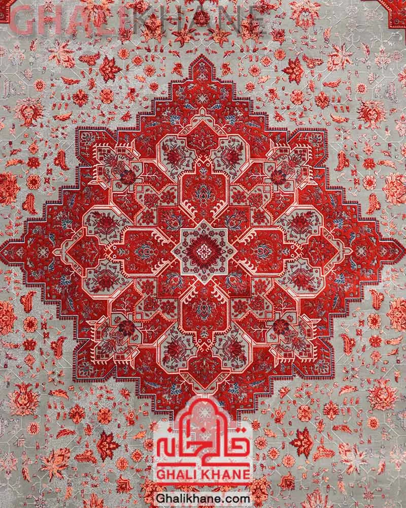 فرش تهران طرح هریس دودی لاکی مسی   DLM