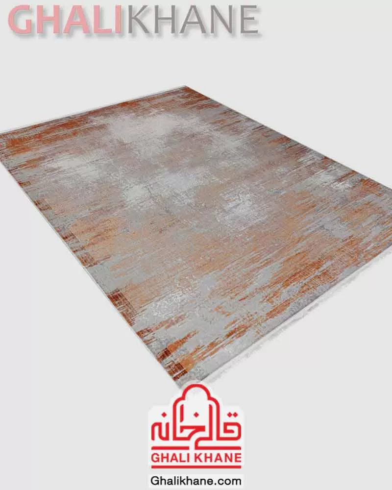 فرش ماه‌ نگار  کلکسیون ساندرا کد 7053 طوسی طلایی