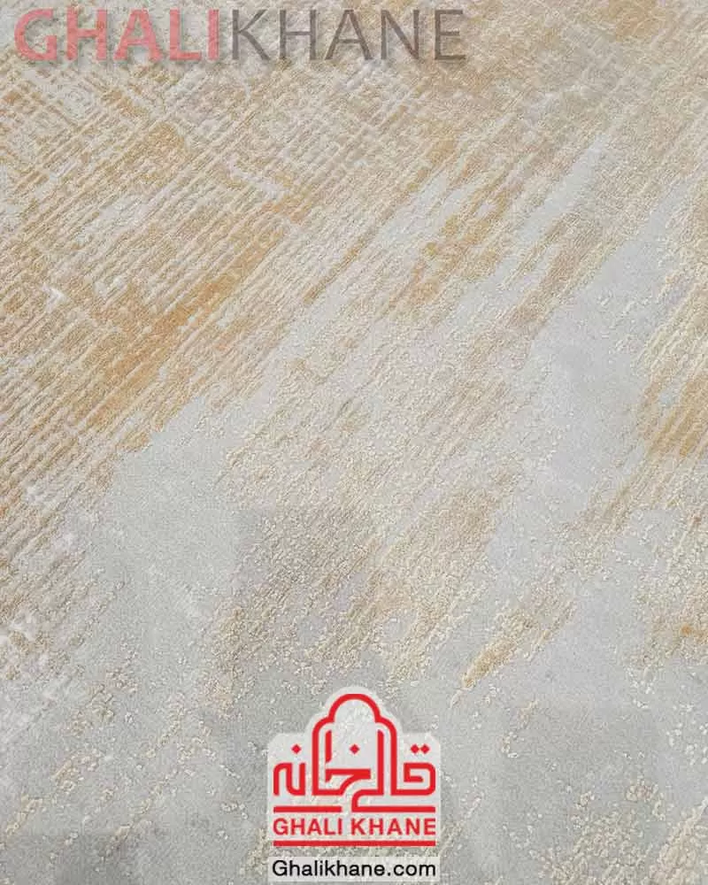 فرش ماه‌ نگار  کلکسیون ساندرا کد 7053 طوسی طلایی