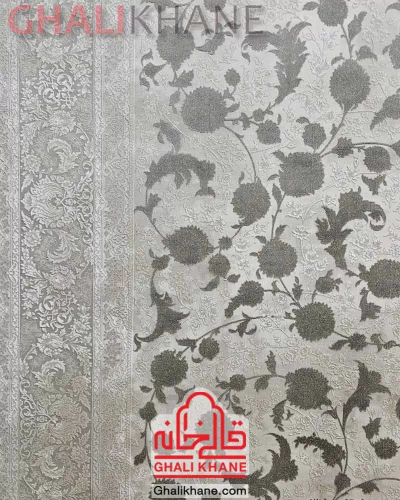فرش ماه‌ نگار  کلکسیون ساندرا کد 7093 طوسی