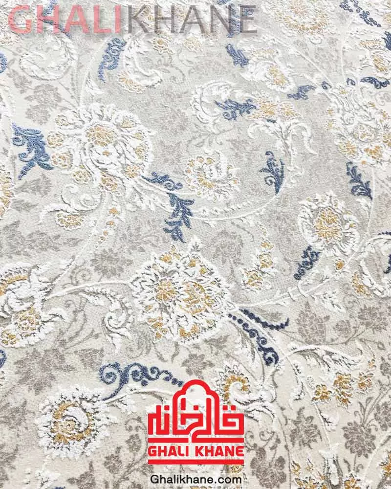 فرش ماه‌ نگار  کلکسیون ساندرا کد 7411 طوسی