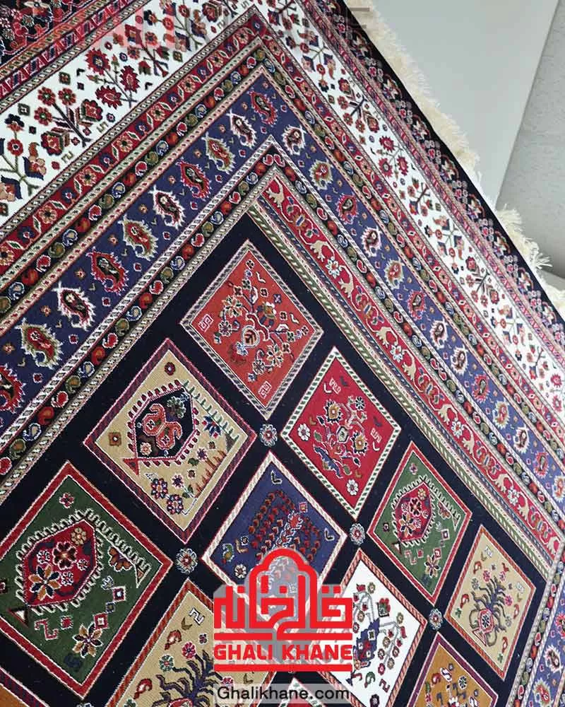 فرش سهند کلکسیون بوستان کد 103/VDVA سرمه‌ای