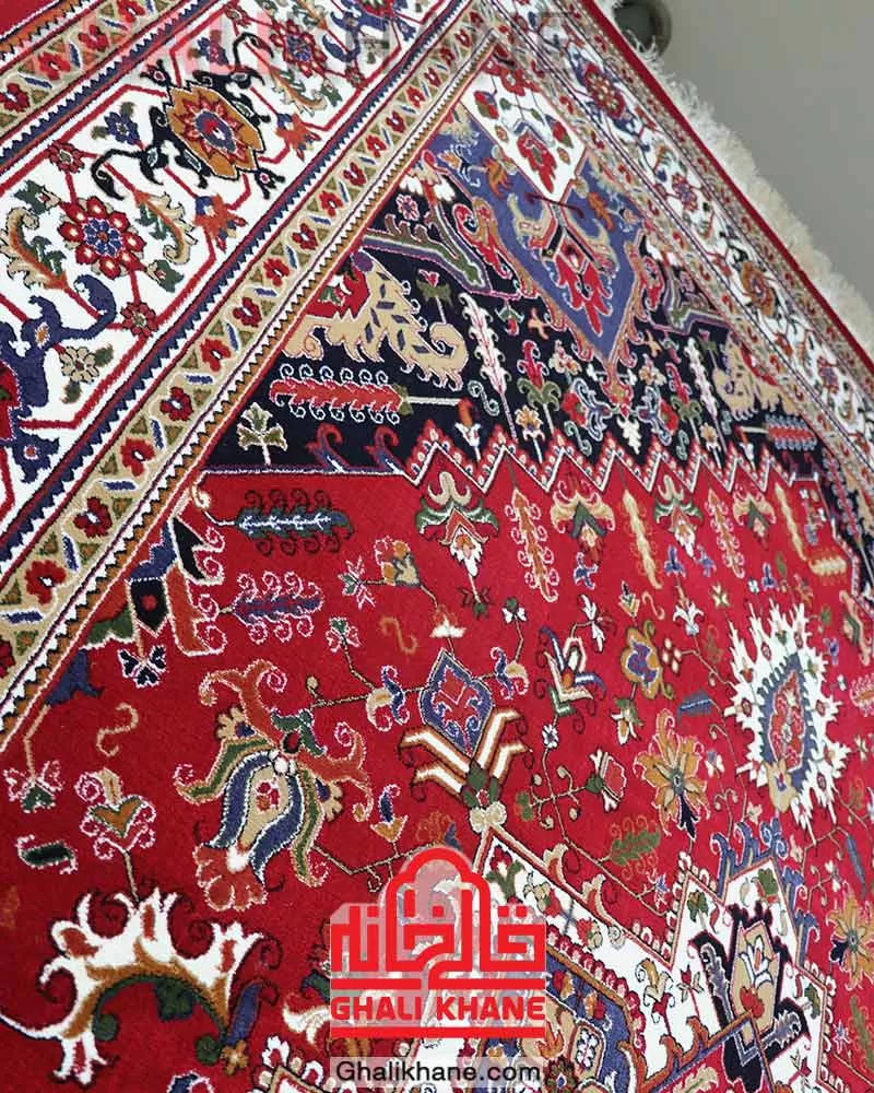فرش سهند کلکسیون بوستان طرح هریس کد 104/VBVA قرمز
