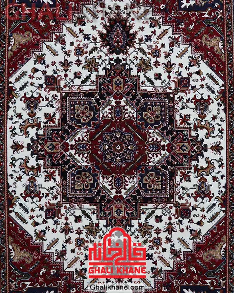 فرش سهند کلکسیون بوستان طرح هریس کد 104/V5VA کرم