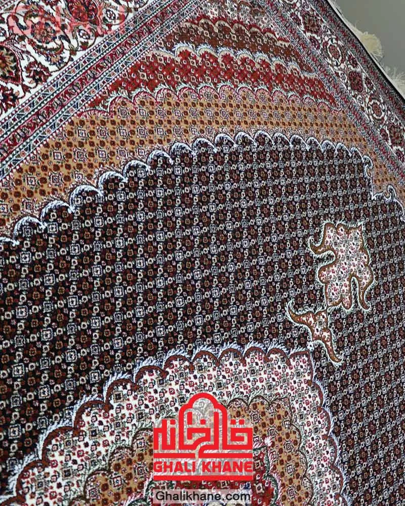 فرش سهند کلکسیون بوستان طرح ریزماهی کد 121/VDVA سرمه‌ای