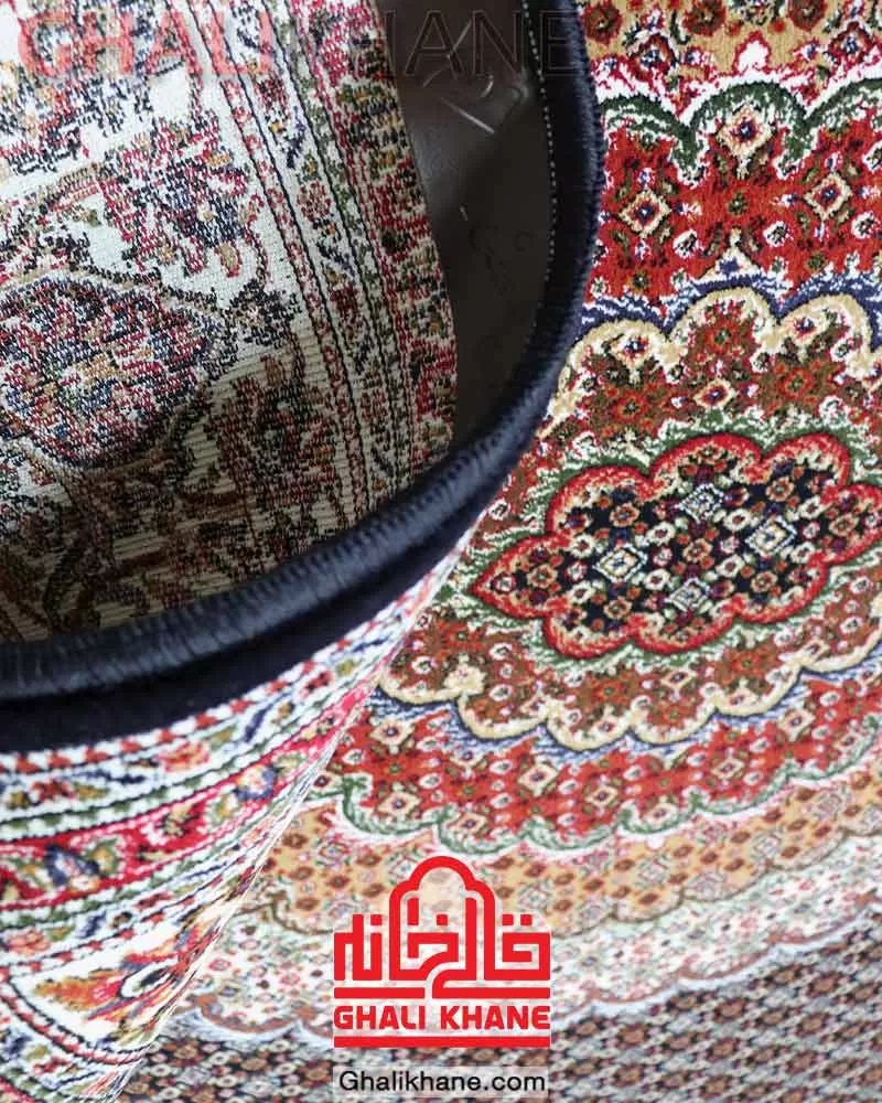 فرش سهند کلکسیون بوستان طرح ریزماهی کد 121/VDVA سرمه‌ای