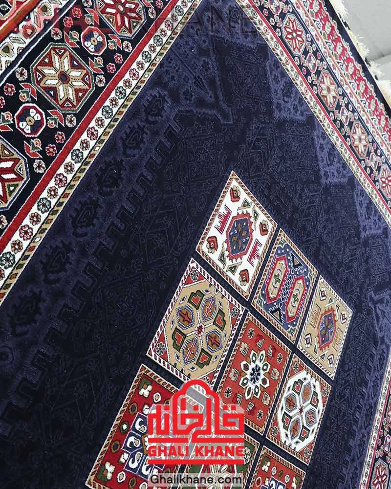 فرش سهند کلکسیون بوستان کد 150/VDVA سرمه‌ای
