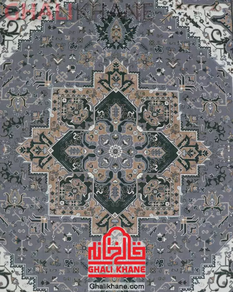 فرش سهند کلکسیون بهارستان طرح هریس کدSBG طوسی